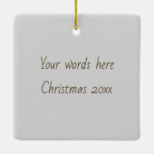 自分のサンタクロース間抜けを作成する セラミックオーナメント (裏面)