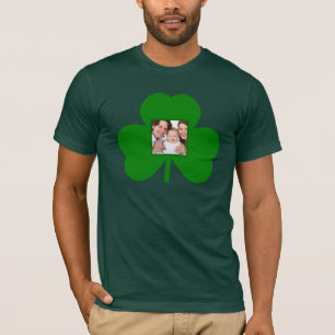 自分のサンパトリックの日のシャムロック写真を作成 Tシャツ