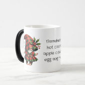 自分のシャイなクリスマスプレド格言とベルを作成 モーフィングマグカップ (正面左)