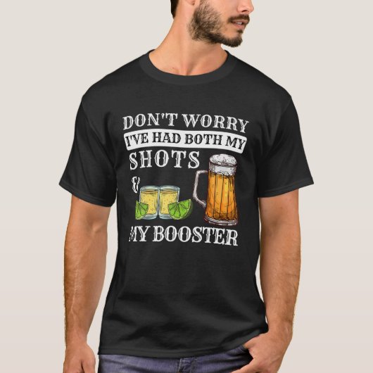 自分のショットとブースターおもしろい Tシャツ (正面)