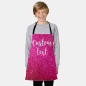 自分のジュニアグリッターのパーソナライズされた作成 エプロン (着用した状態)
