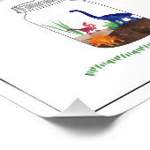 自分のジュラシックのジャー恐竜の誕生日のサインを作る フォトプリント            (角)