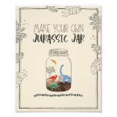 自分のジュラシックのジャー恐竜の誕生日のサインを作る フォトプリント            (正面)