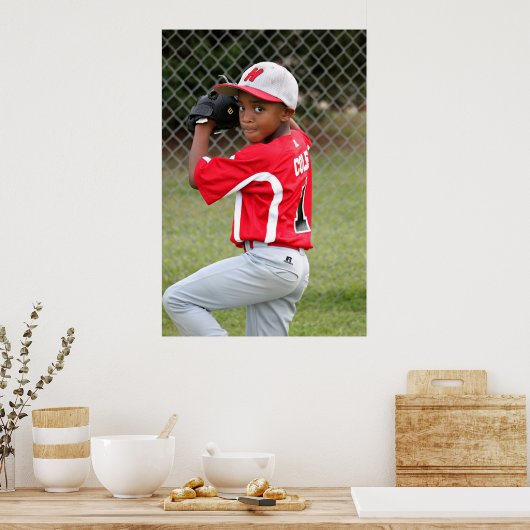 自分のスカスタムポーツプレーヤーの写真ポスターを作成 ポスター (キッチン)