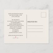 自分のスクリプトエレガントの卒業写真の作成 案内ポストカード (裏面)