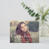 自分のスクリプトエレガントの卒業写真の作成 案内ポストカード (スタンド正面)