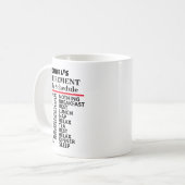 自分のスケジュールおもしろい退職金の作成 コーヒーマグカップ (正面左)