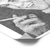 自分のスケッチの紳士トップハットアートポスター ポスター (角)