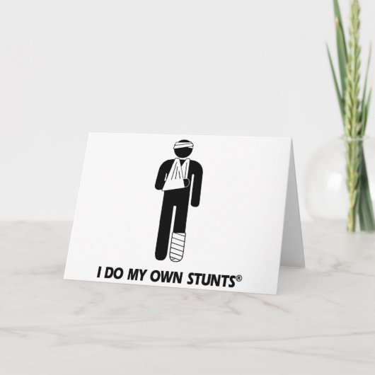 自分のスタントで怪我をした カード (正面)