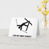 自分のスタントをスキーする カード (黄色い花)