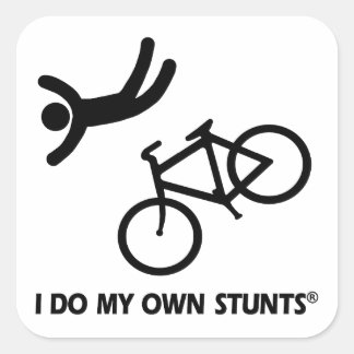 自分のスタントを自転車で走る スクエアシール
