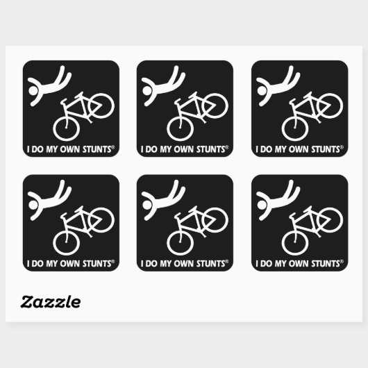 自分のスタントを自転車で走る スクエアシール (シート)
