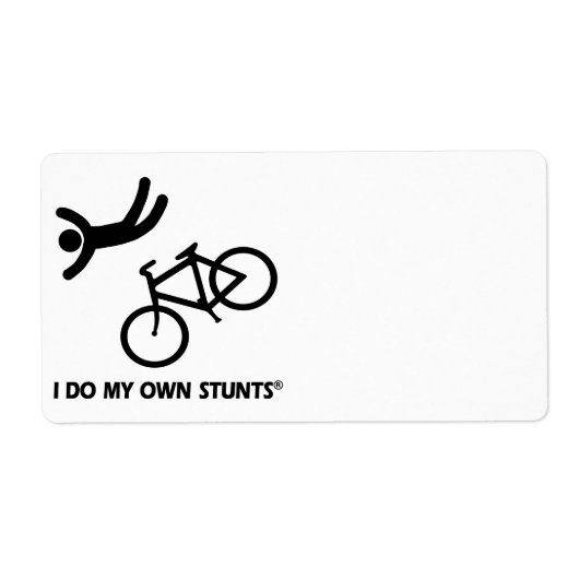 自分のスタントを自転車で走る ラベル (正面)