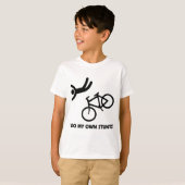 自分のスタントを自転車で走る Tシャツ (正面フル)