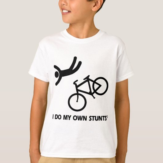 自分のスタントを自転車で走る Tシャツ (正面)