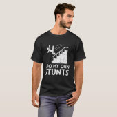 自分のスタント階段の骨折おもしろい骨事故をする Tシャツ (正面フル)