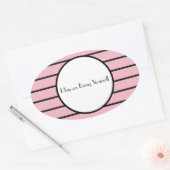 自分のステッカーになる予定だ 楕円形シール (封筒)