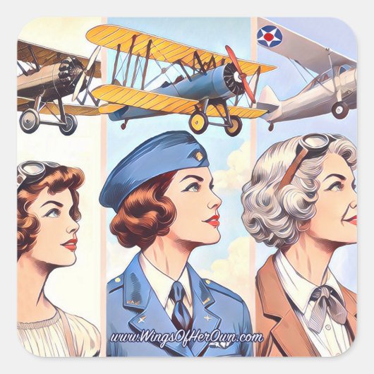 自分のステッカーの翼 スクエアシール (正面)