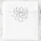 自分のステッカーの色 – 多肉質 ラウンドシール (バッグ)