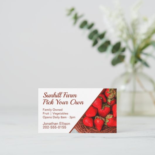 自分のストロベリーファームを選ぶ 名刺 (スタンド正面)
