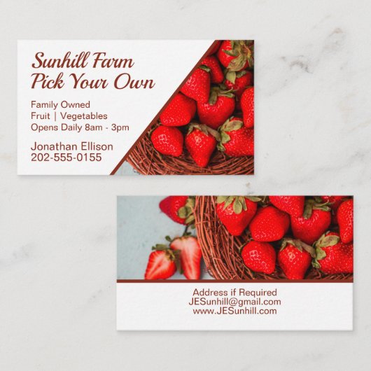 自分のストロベリーファームを選ぶ 名刺 (正面/裏面)