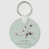自分のストーリーを自分で持つ |花の花びら |やる気を起こさせる | キーホルダー (正面)