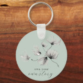 自分のストーリーを自分で持つ |花の花びら |やる気を起こさせる | キーホルダー (正面)