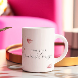 自分のストーリーを自分で持つ |花の花びら |やる気を起こさせる | コーヒーマグカップ