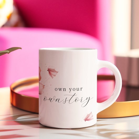 自分のストーリーを自分で持つ |花の花びら |やる気を起こさせる | コーヒーマグカップ