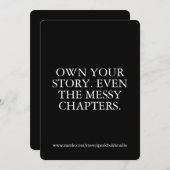 自分のストーリーカードを所有感動的、カスタムギフト シーズンカード (正面/裏面)