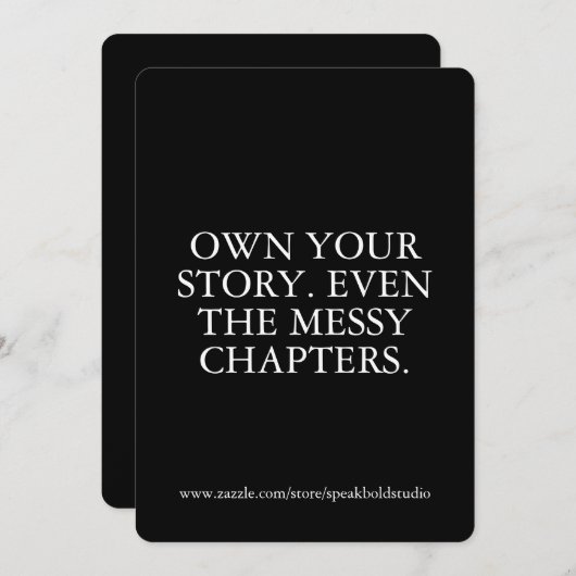 自分のストーリーカードを所有感動的、カスタムギフト シーズンカード (正面/裏面)