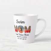 自分のスポーツママ写真コラージュのママを作成する カフェラテマグ (右)