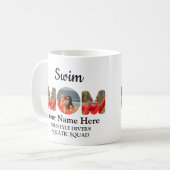 自分のスポーツママ写真コラージュのママを作成する コーヒーマグカップ (正面左)