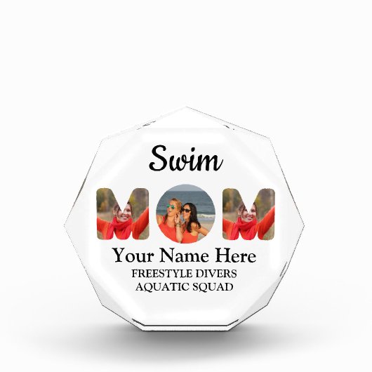 自分のスポーツママ写真コラージュのママを作成する フォトブロック (正面)