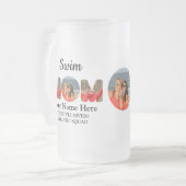 自分のスポーツママ写真コラージュのママを作成する フロストグラスビールジョッキ (正面左)