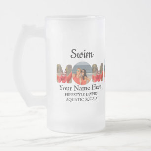 自分のスポーツママ写真コラージュのママを作成する フロストグラスビールジョッキ