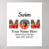 自分のスポーツママ写真コラージュのママを作成する ポスター (正面)