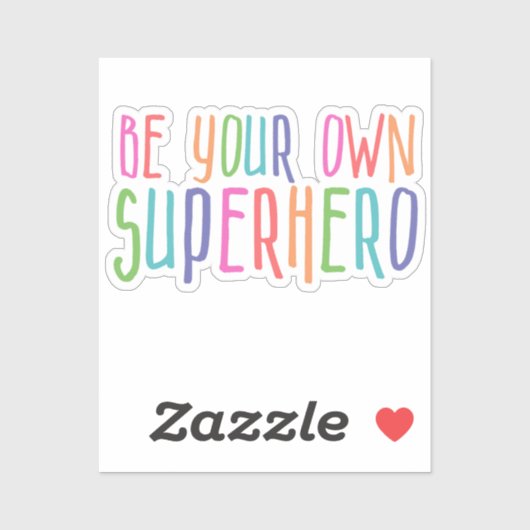 自分のスーパーヒーローになれ、感動的引用文 シール (シート)