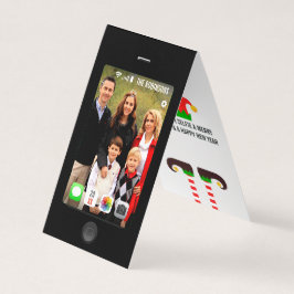 自分のセルフィーをクリスマスっぽく撮影して