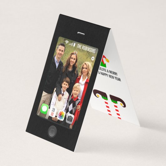 自分のセルフィーをクリスマスの楽しい写真に (正面)