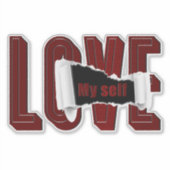 自分のセルフステッカーを愛する シール (正面)