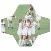 自分のチームプレーパーソナライズされたヤーの写真を作成 サッカーボール (フラット)