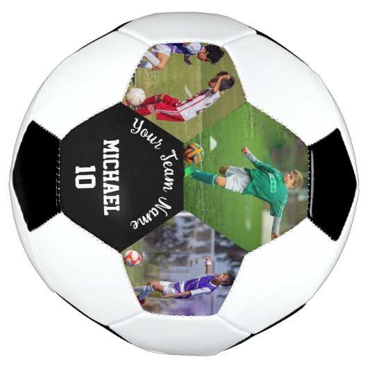 自分のチームプレーヤーの写真名番号を作成する サッカーボール (回転)