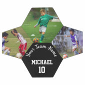 自分のチームプレーヤーの写真名番号を作成する サッカーボール (フラット)