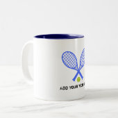 自分のテニスプレーヤーコーチを作成する ツートーンマグカップ (正面左)