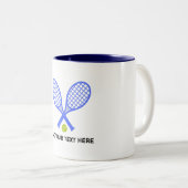 自分のテニスプレーヤーコーチを作成する ツートーンマグカップ (正面右)