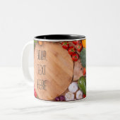 自分のテンプレートのために実り多い文字 ツートーンマグカップ (正面左)