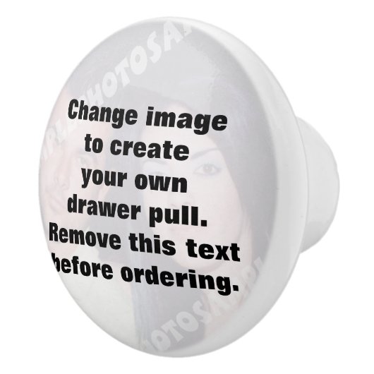 自分のテンプレート写真をパーソナライズされた作成する セラミックノブ (右)