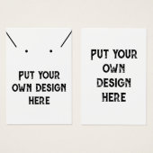 自分のデザインネックレスイヤリングディスプレイカードを置く (正面&裏面)