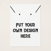 自分のデザインネックレスイヤリングディスプレイカードを置く (正面)